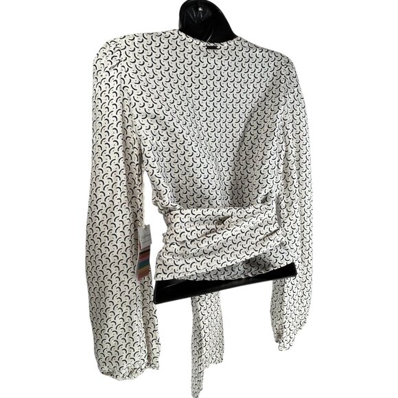 BILLABONG SINCERELY JULES Wrapped In Love Top Sz M White Puff Sleeve Linen Rayon - Picture 9 of 14